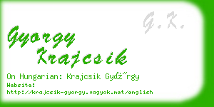 gyorgy krajcsik business card